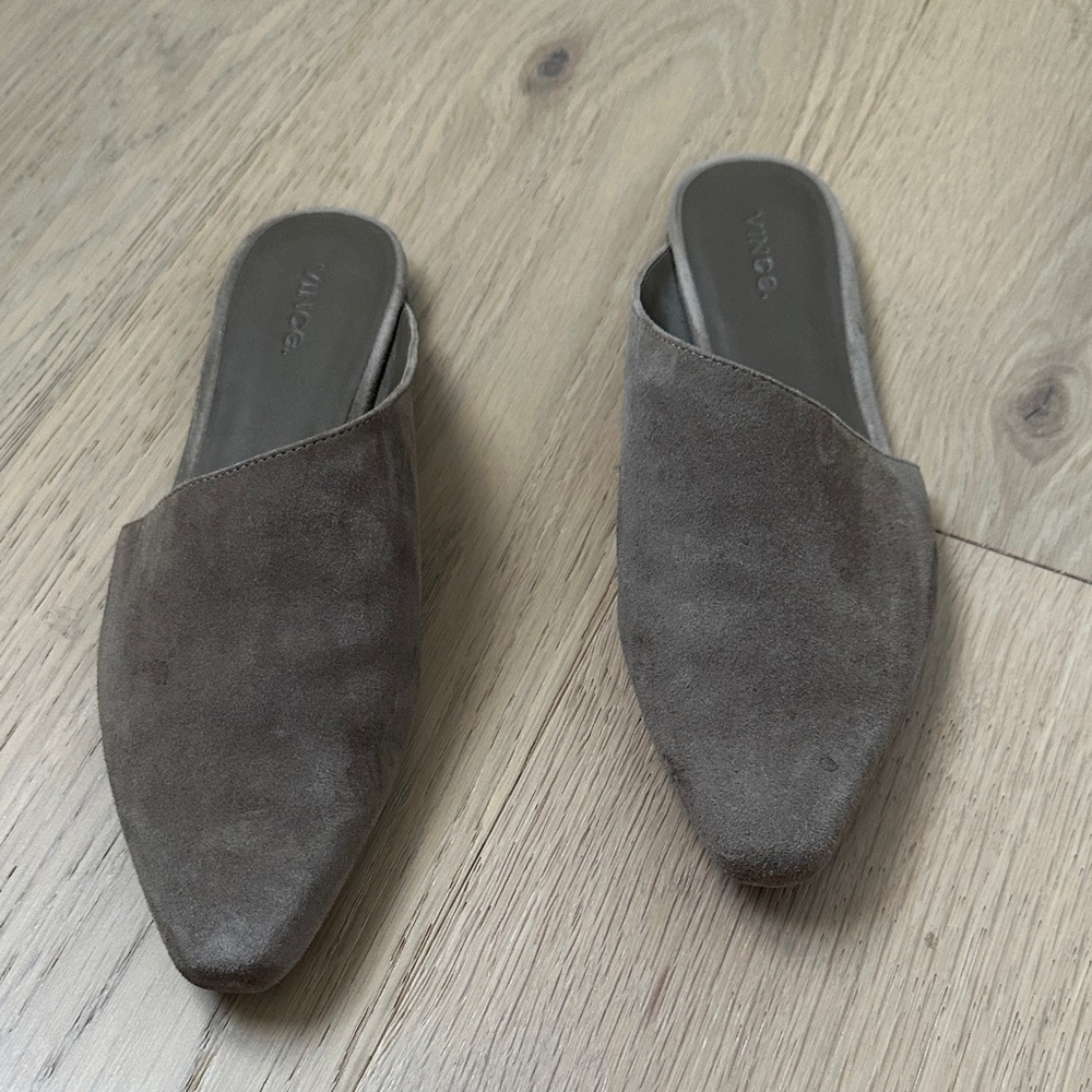 Vince stone mule flats